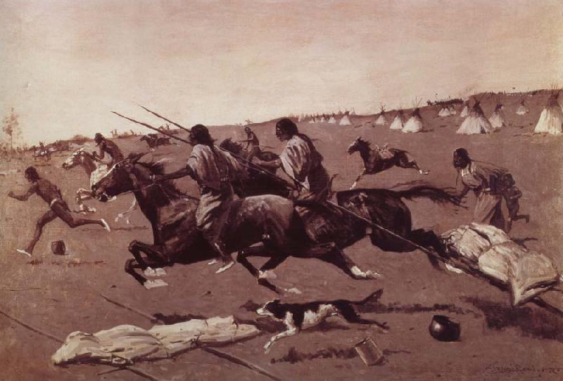Frederick Remington Oil undated Geronimo Fleeing from camp oil painting picture